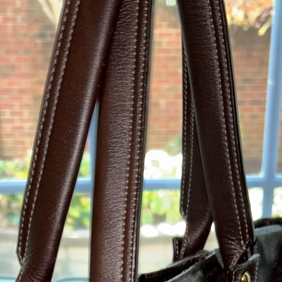 Authentic Chloe Elcipse Tote Bag with perfect carrrying straps drkbrown leather - Picture 4 of 16